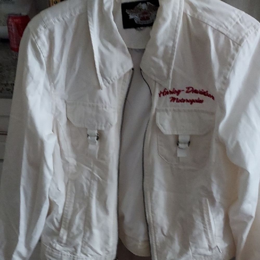 Harley-Davidson Red and White Utility Jacket
